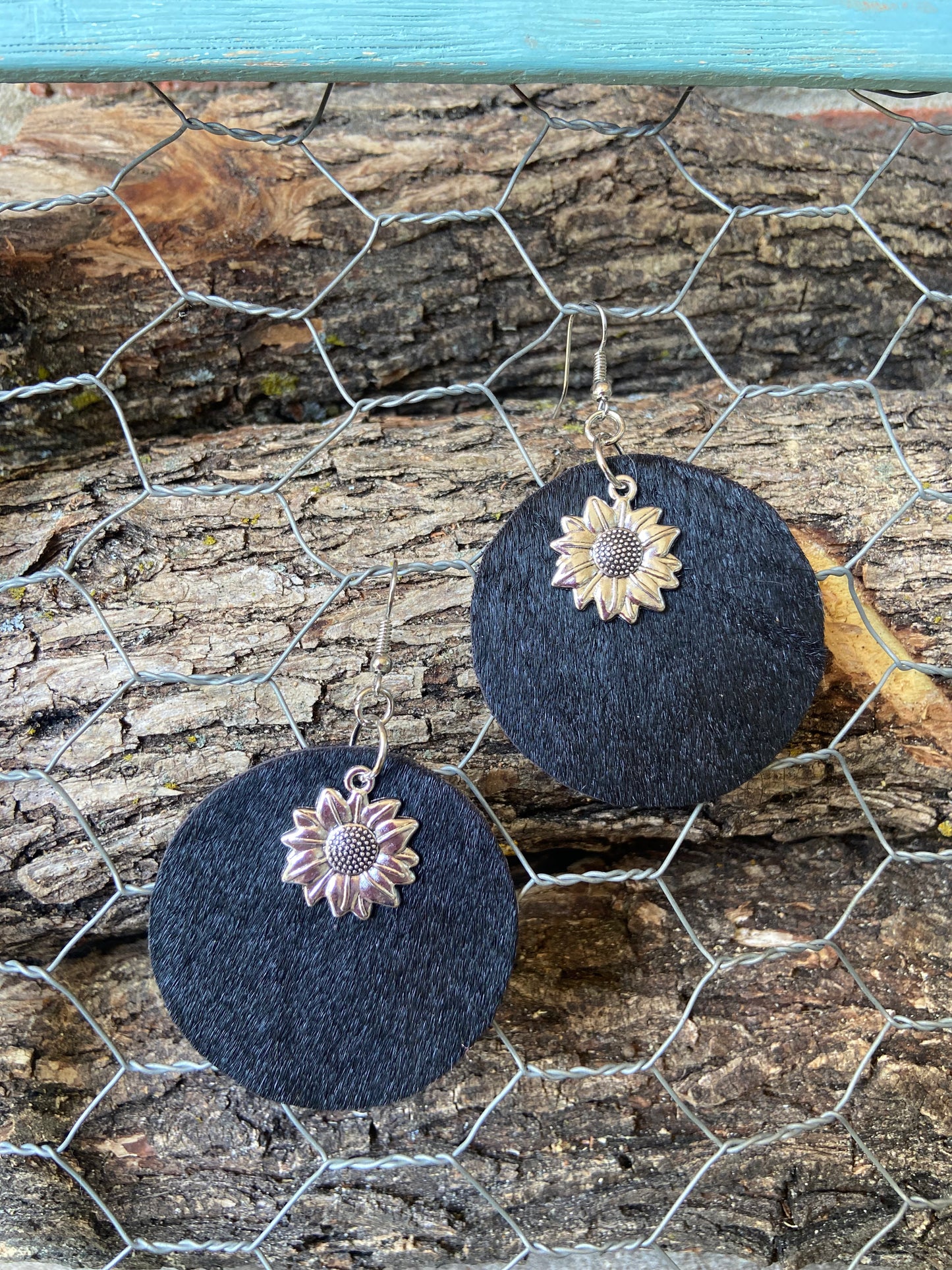 Hair on hide sunny earrings