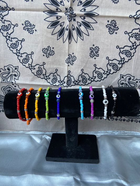 Assorted Nazar ‘evil eye’ stacker bracelets