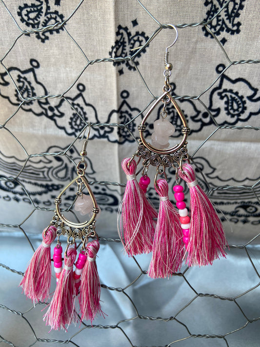 OOAK pink dream earrings