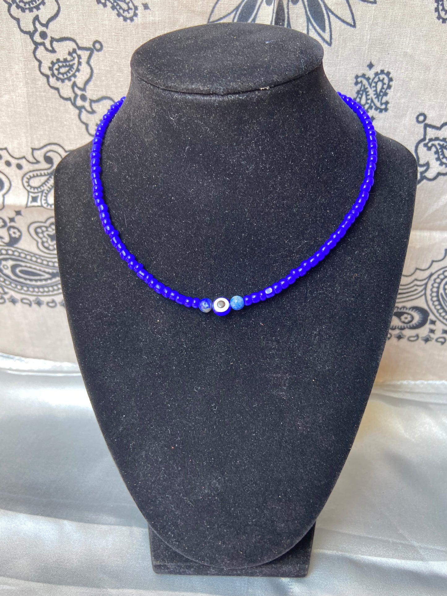 Beaded Nazar ‘evil eye’ choker