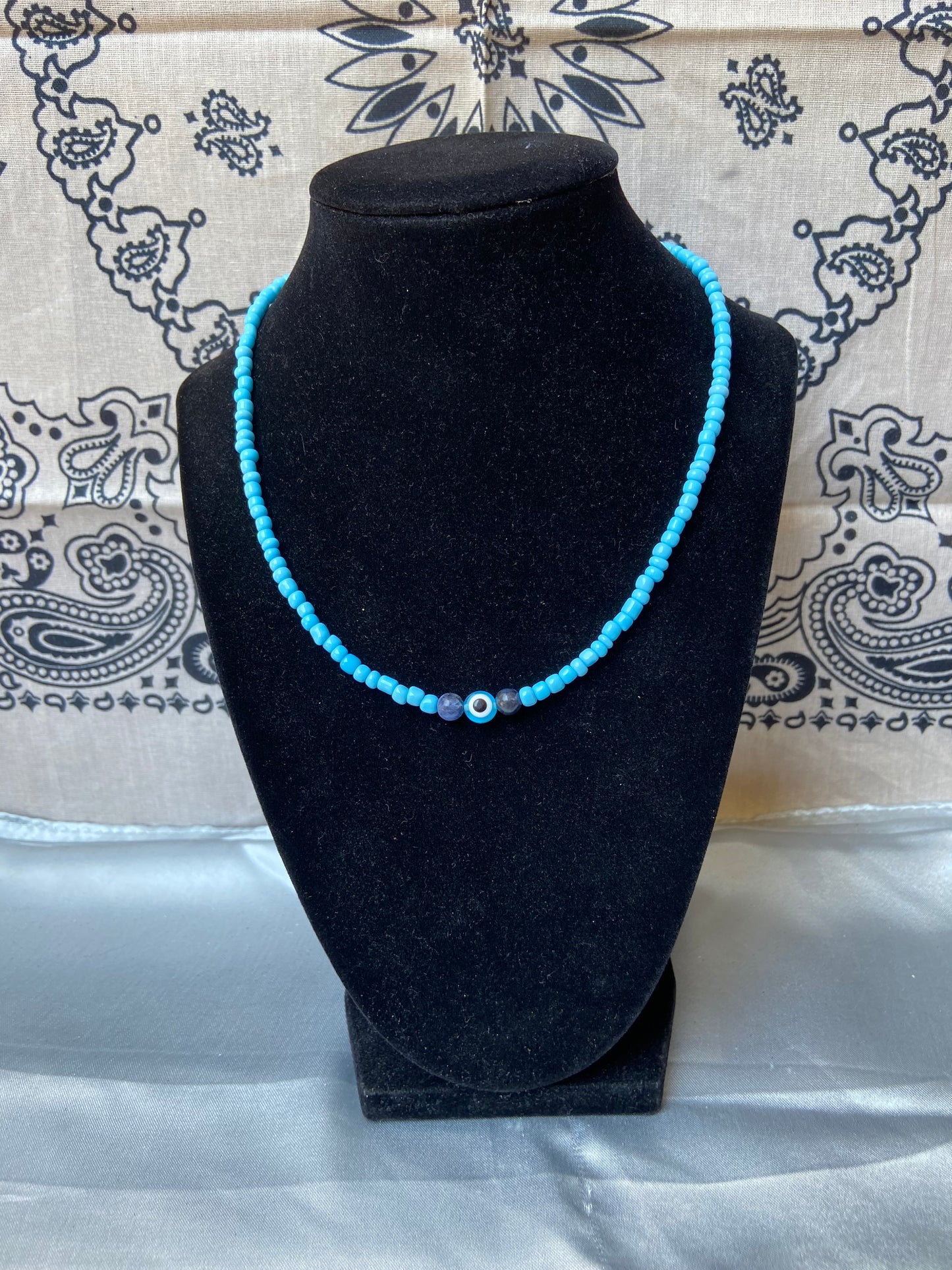 Beaded Nazar ‘evil eye’ choker