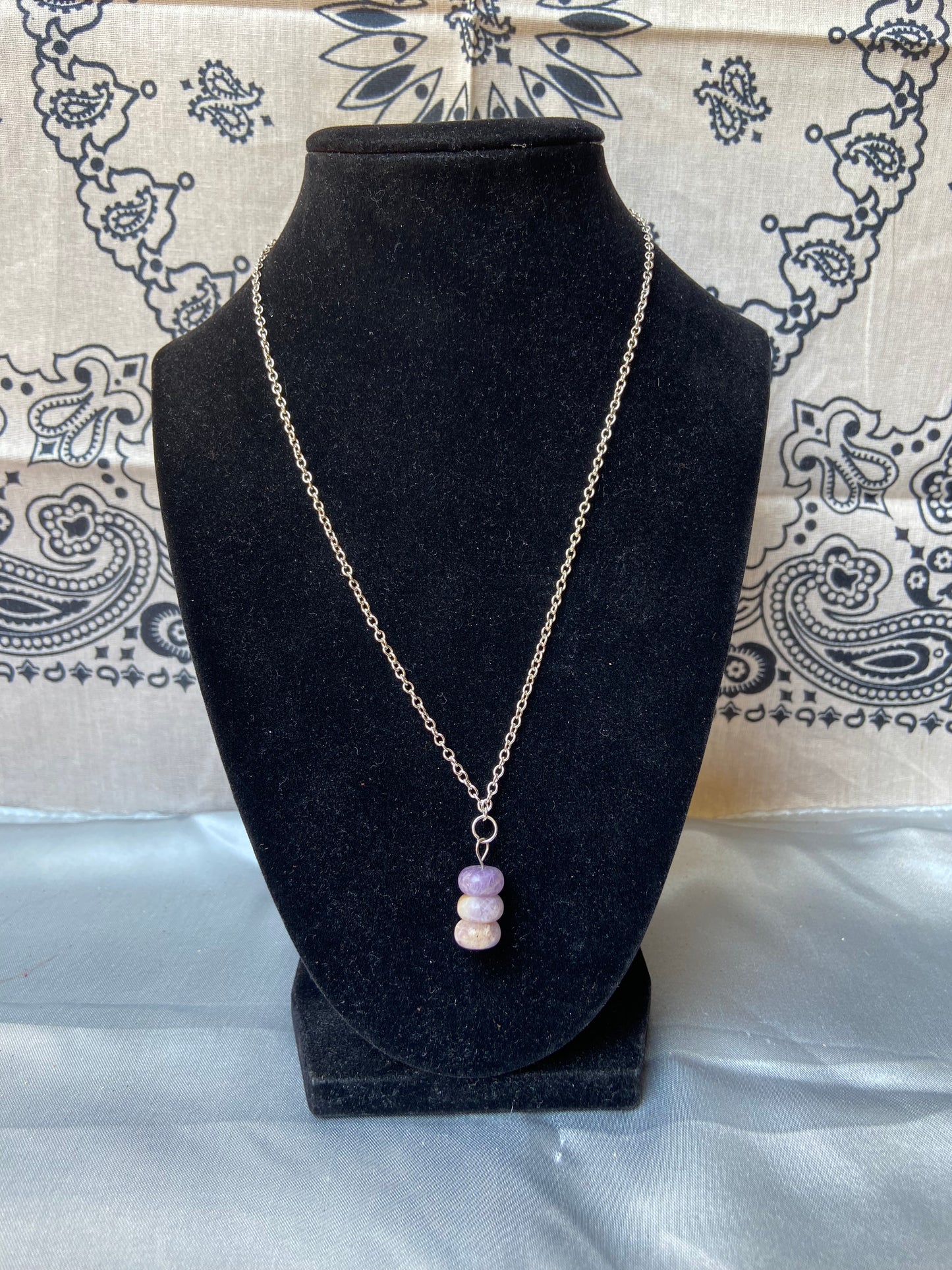 Amethyst stack necklace