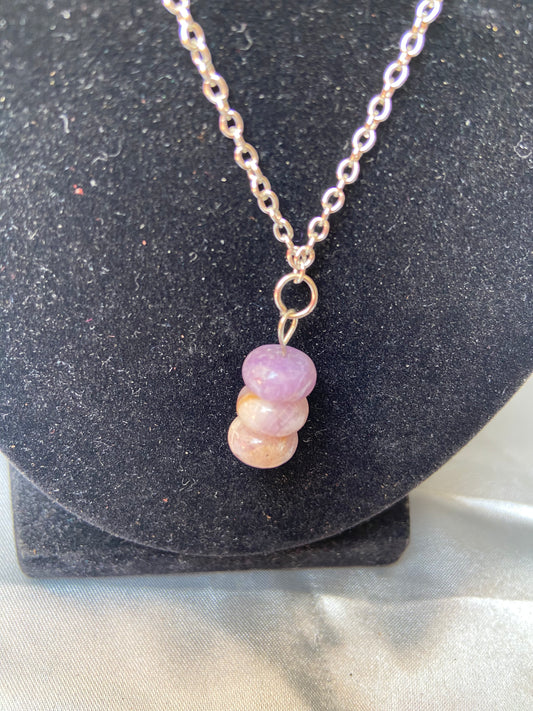 Amethyst stack necklace