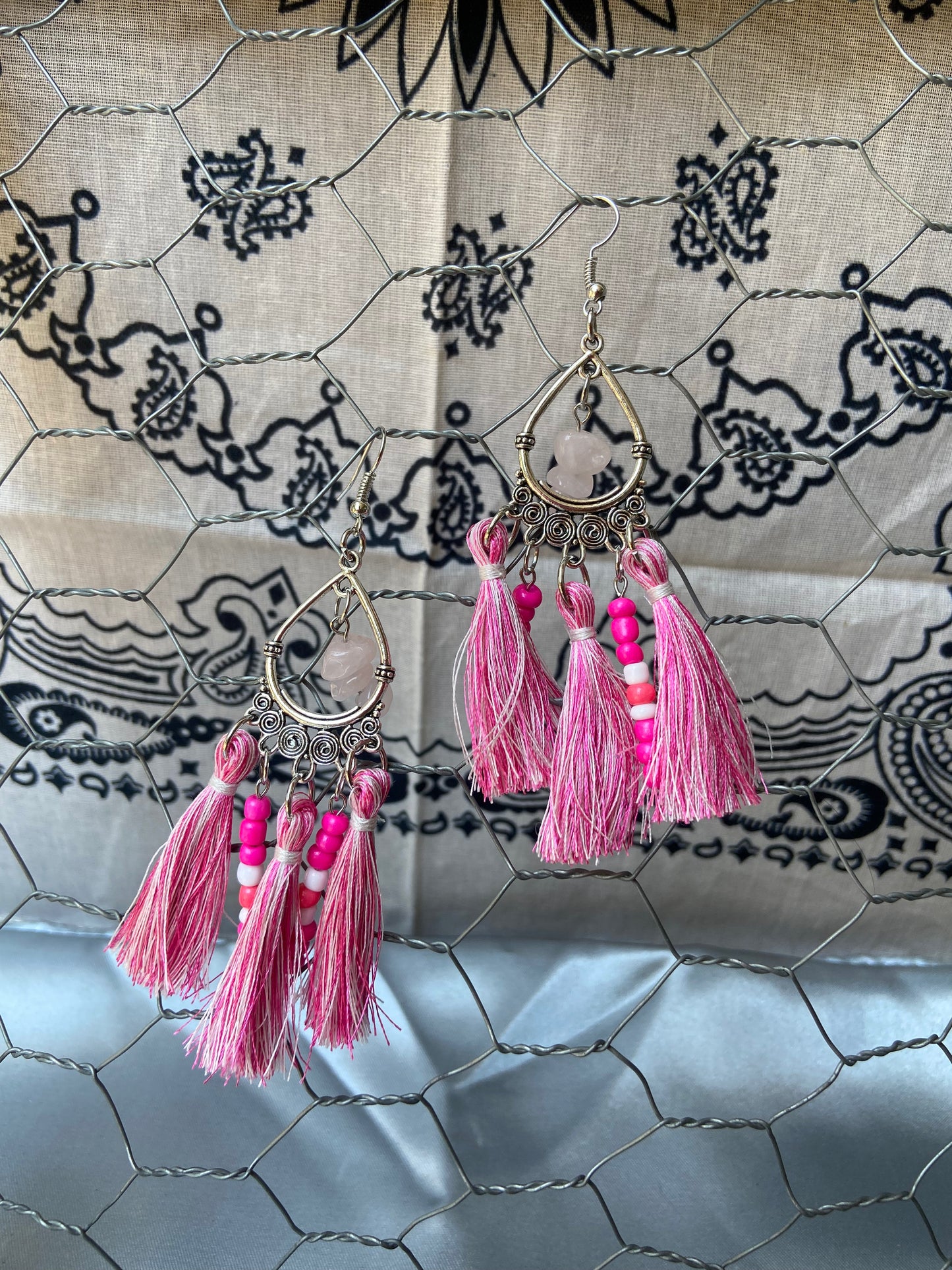 OOAK pink dream earrings